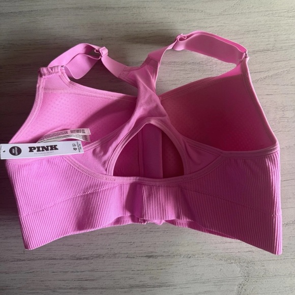 Victoria’s Secret “PINK” | Seamless Air Front Closure Sports bra | Pink Sz SM - Picture 4 of 10